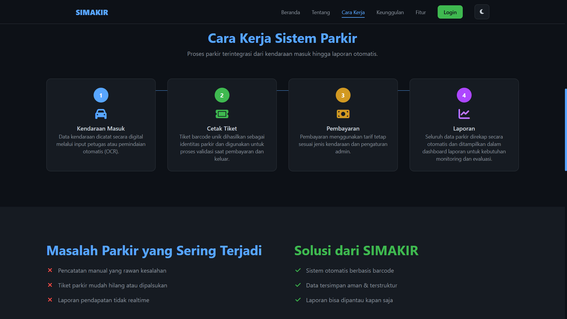 Sistem Manajemen Parkir screenshot 2