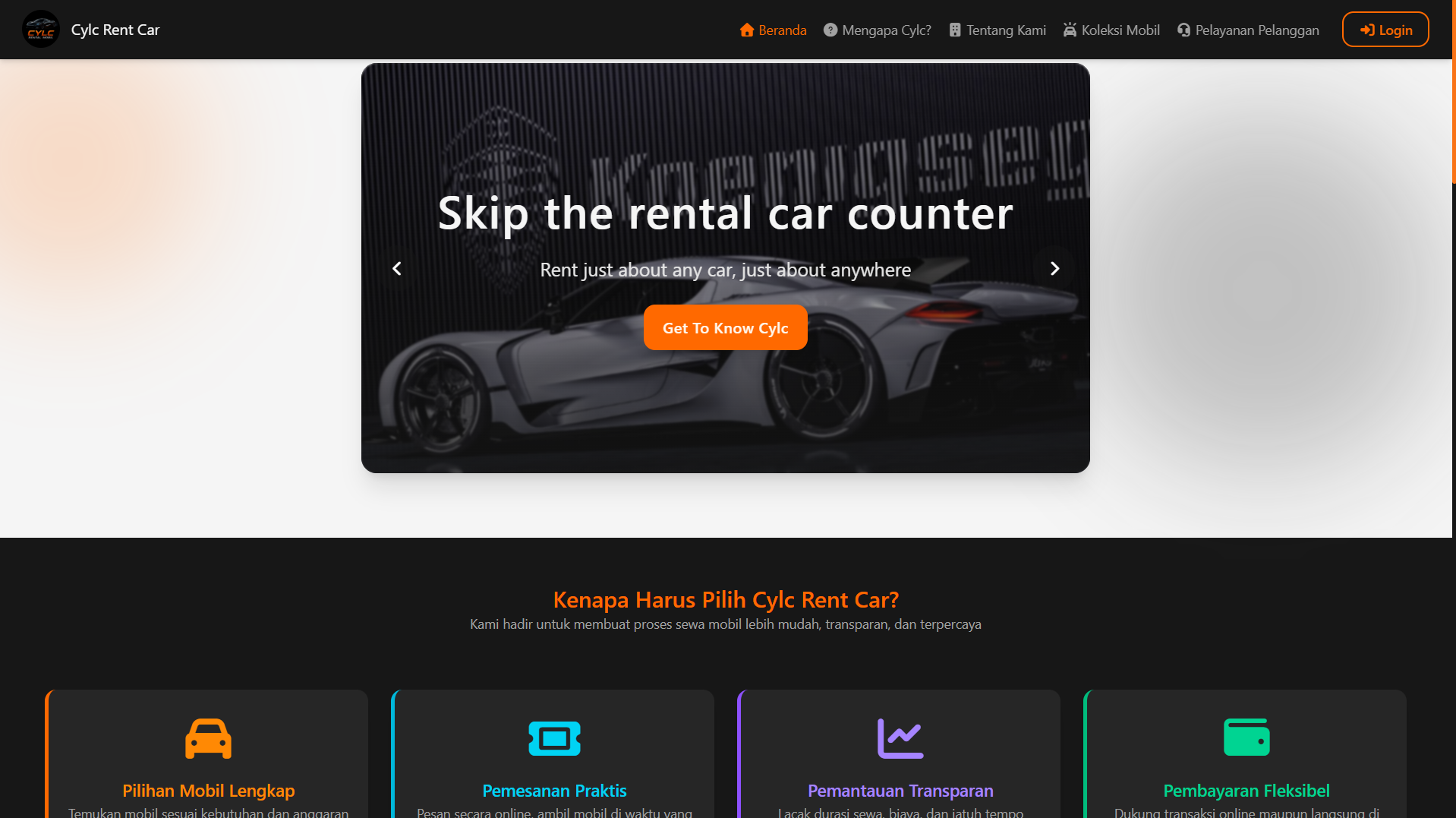 Platform Rental Mobil screenshot 1