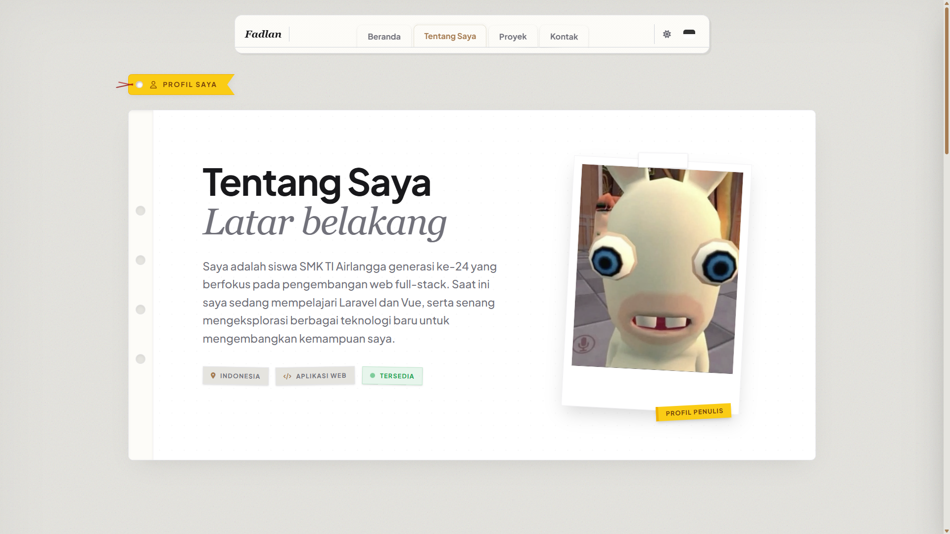Personal Portofolio screenshot 2
