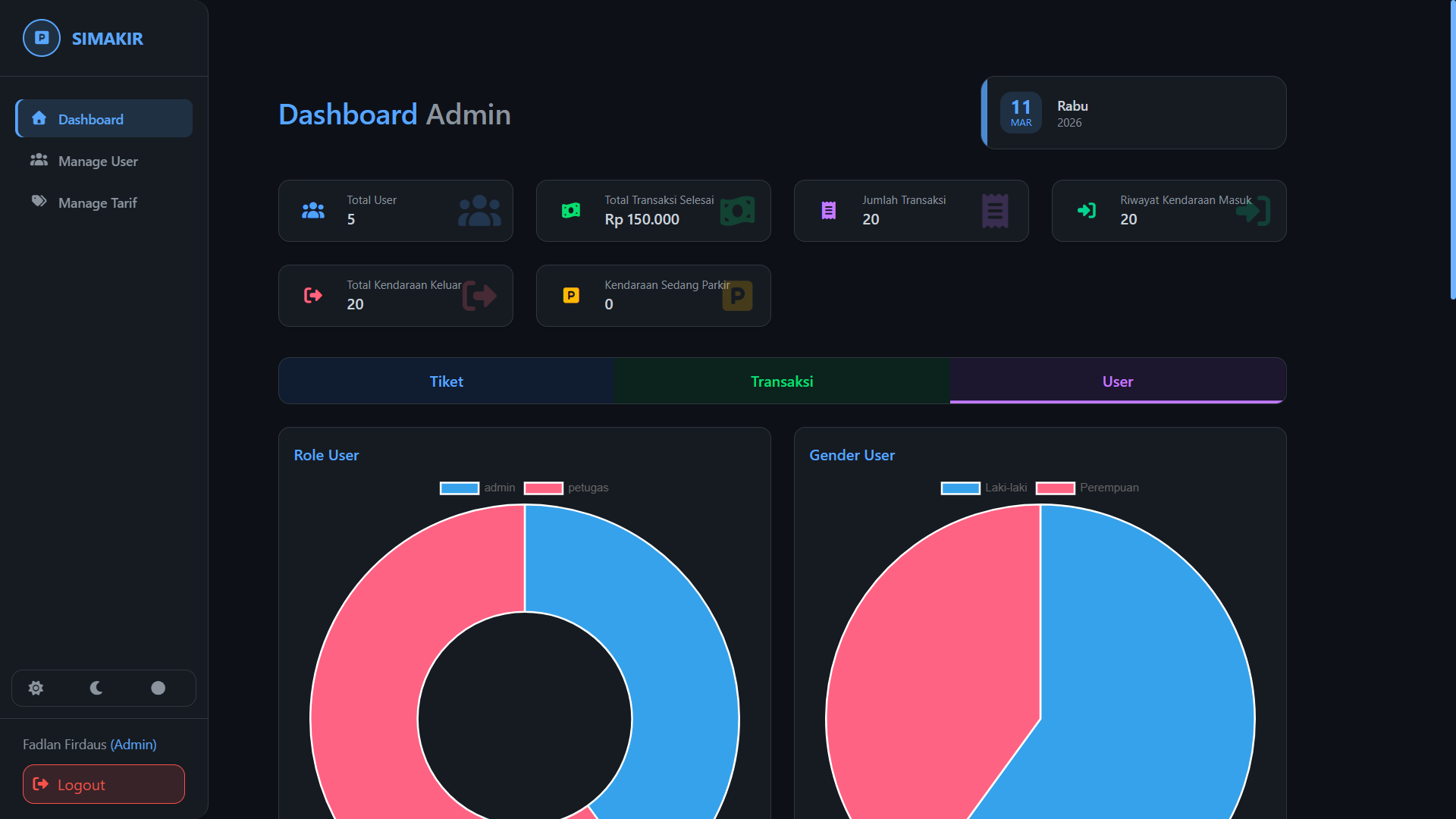 Sistem Manajemen Parkir screenshot 4
