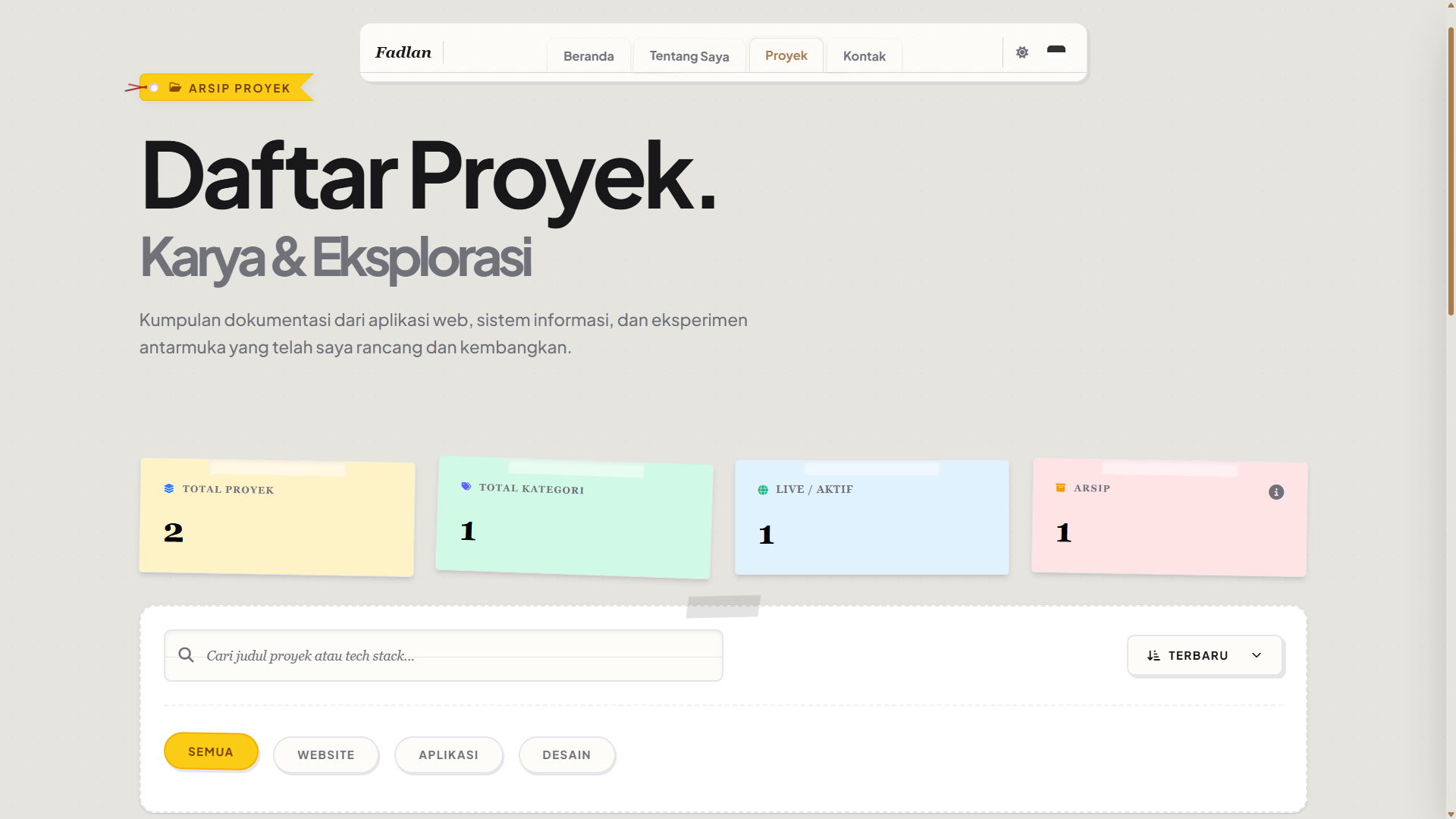 Personal Portofolio screenshot 3